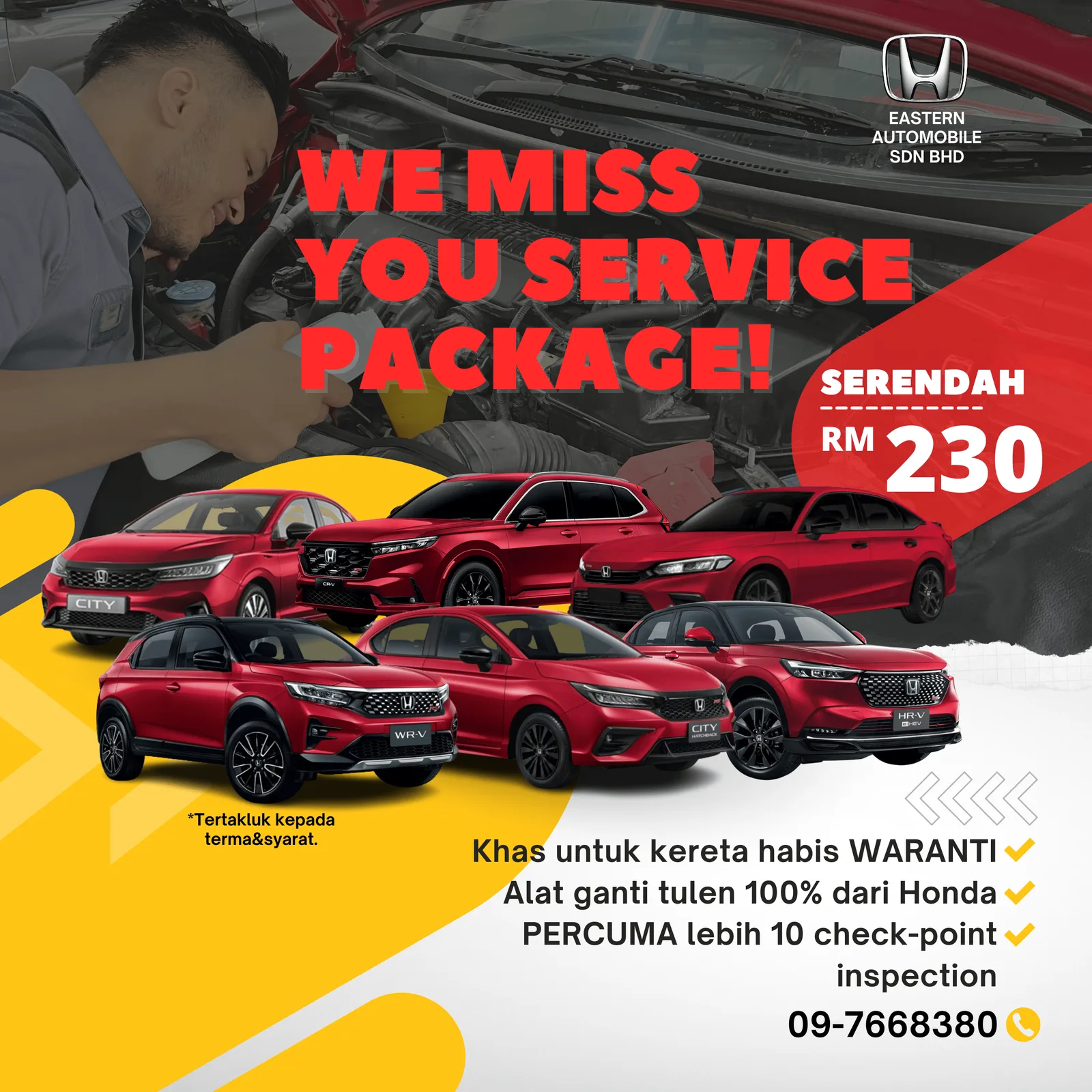 Honda We Miss You Service Package
